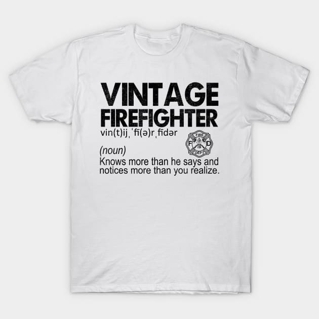 Vintage Firefighter Distressed T-Shirt by B3pOh